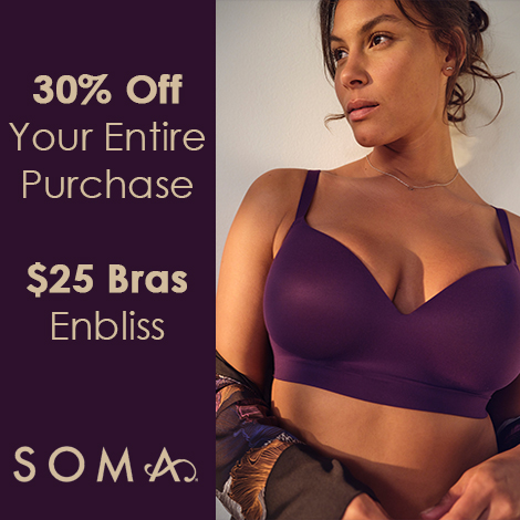Soma: 35% Off + $25 Bras
